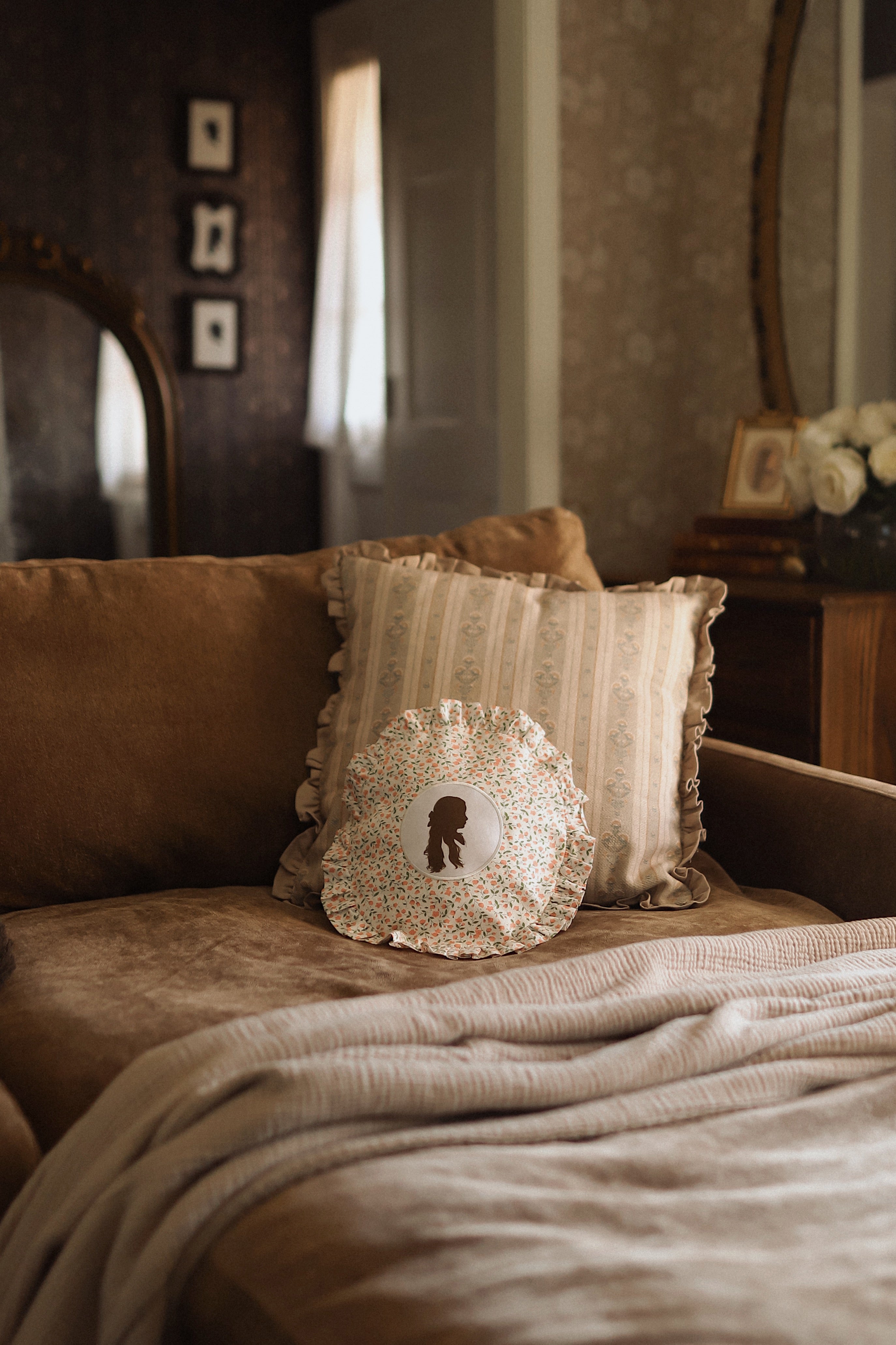 PRE-ORDER Custom Silhouette on Decorative Pillow - Existing Silhouette Design on File