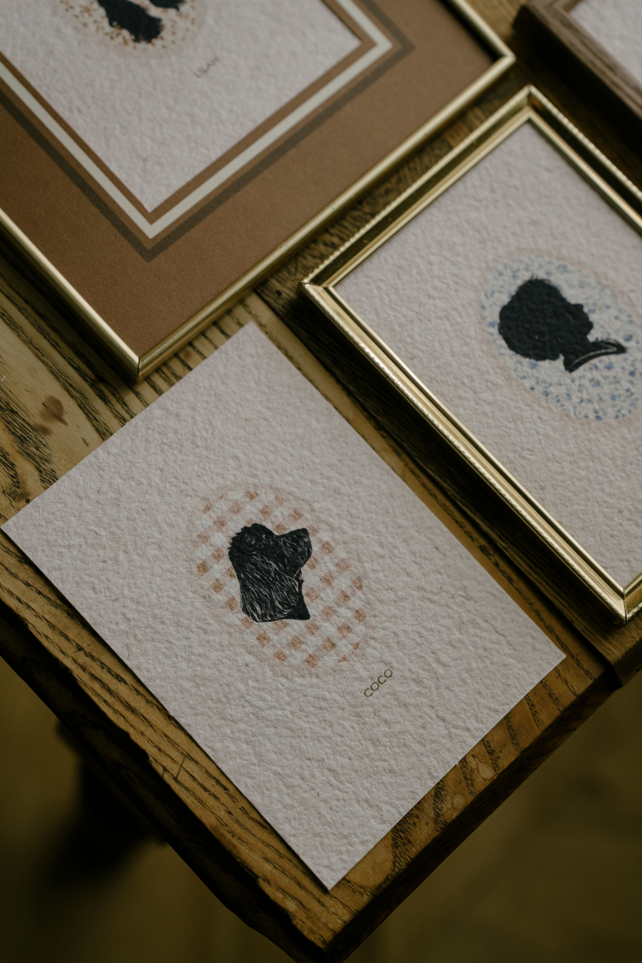 Custom Silhouette on Vintage Background - Digital Only