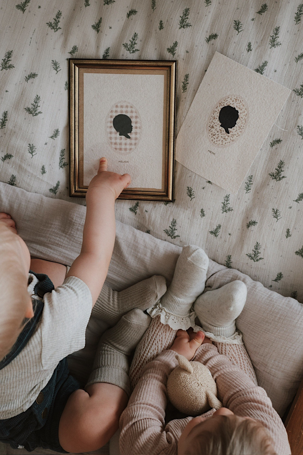 Custom Silhouette on Vintage Background - Digital Only