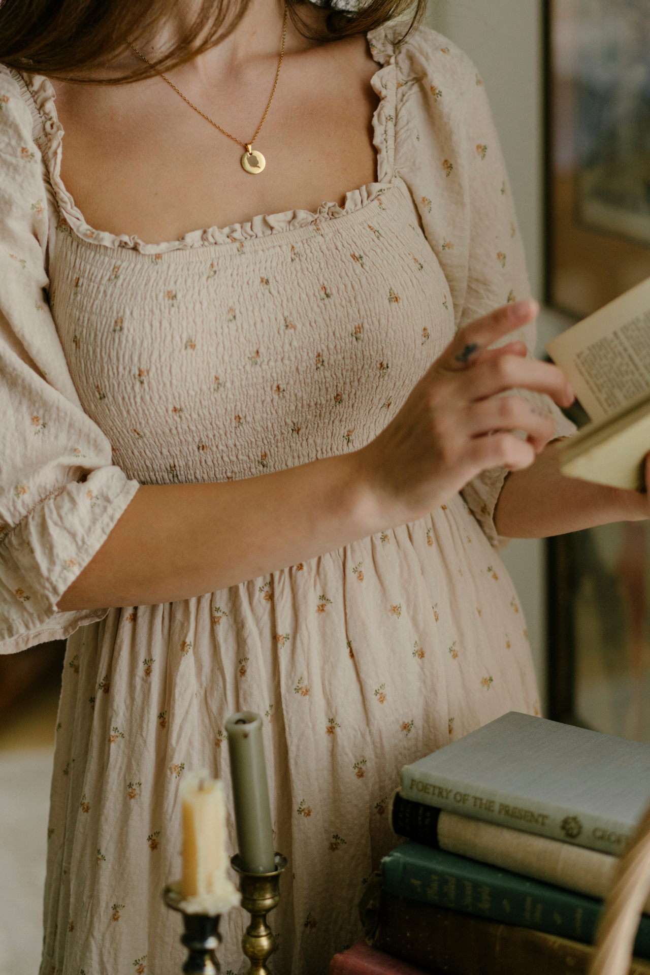 Engraved Coin Silhouette Pendant