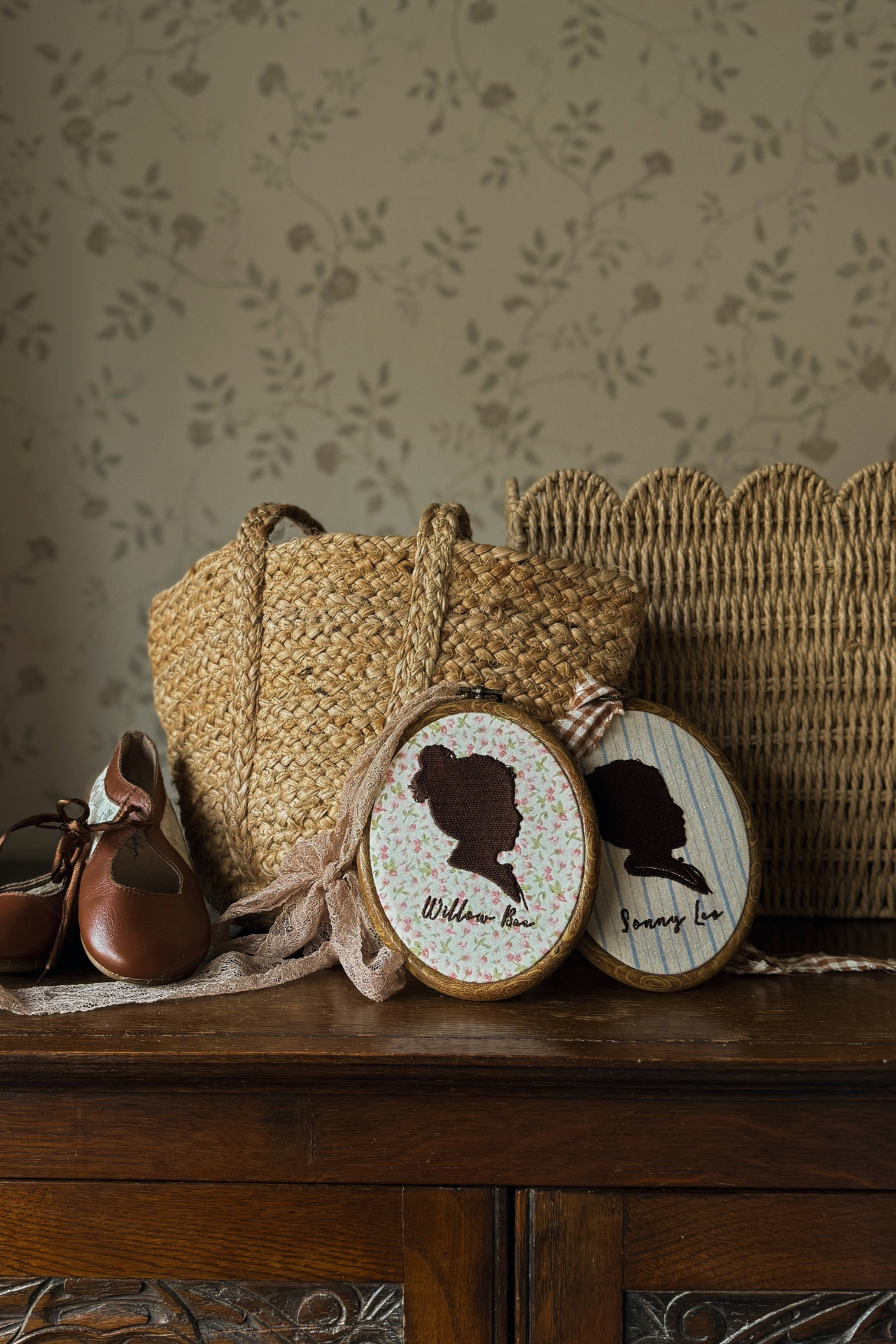 Embroidered Silhouette Keepsake Hoop