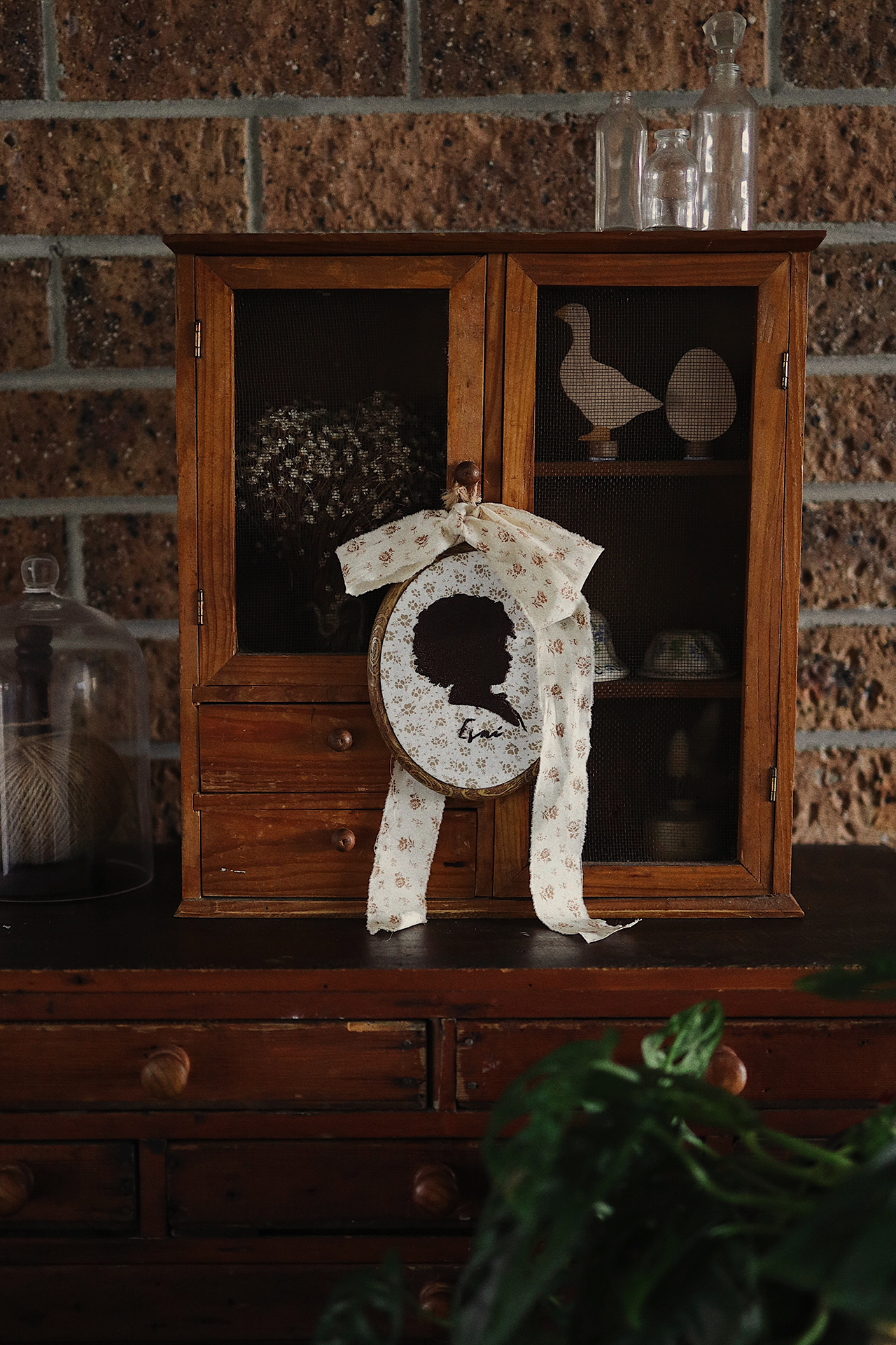 Embroidered Silhouette Keepsake Hoop