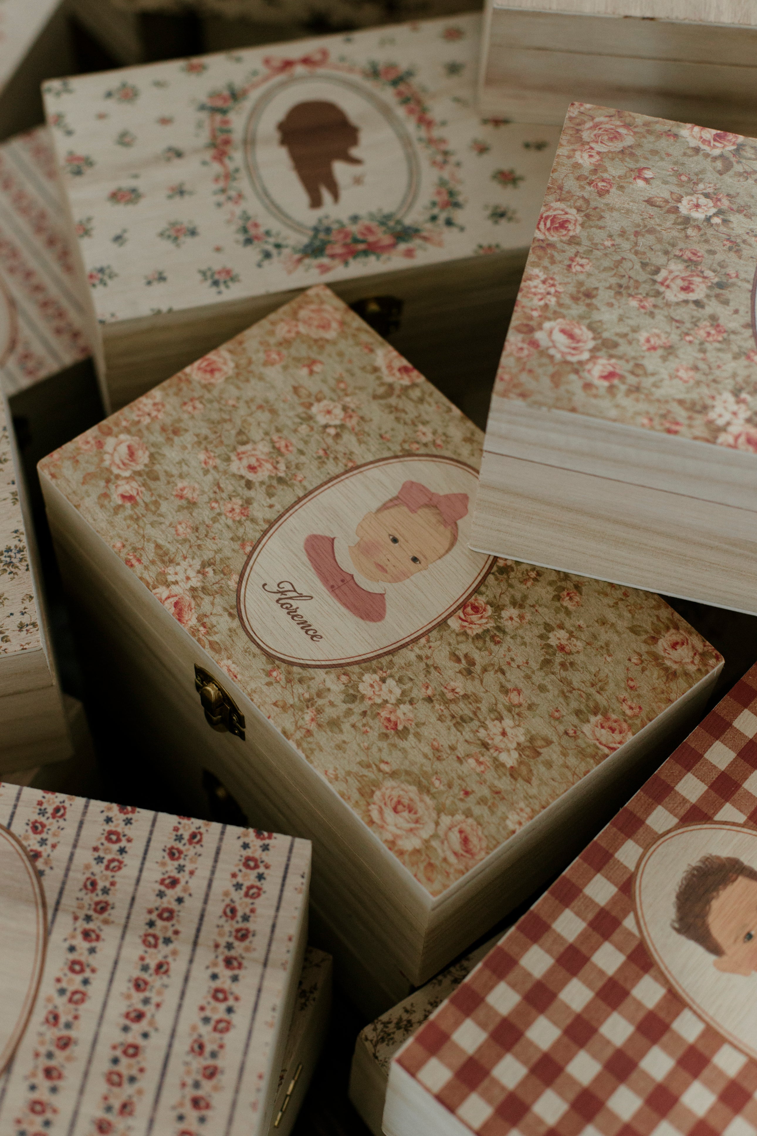 Petite Portrait Keepsake Box + Print - Hand Drawn Artwork