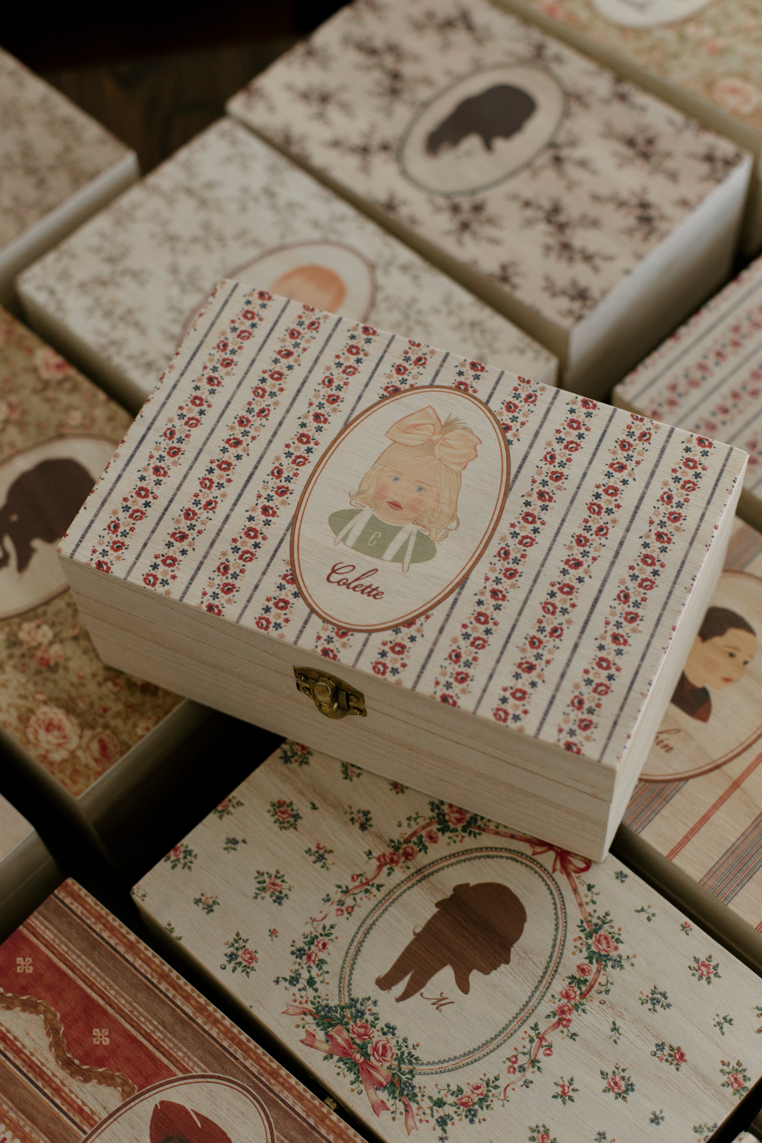 Petite Portrait Keepsake Box + Print - Hand Drawn Artwork