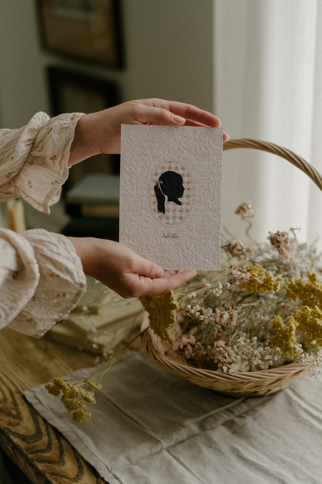 Vintage Silhouette on Watercolour Paper
