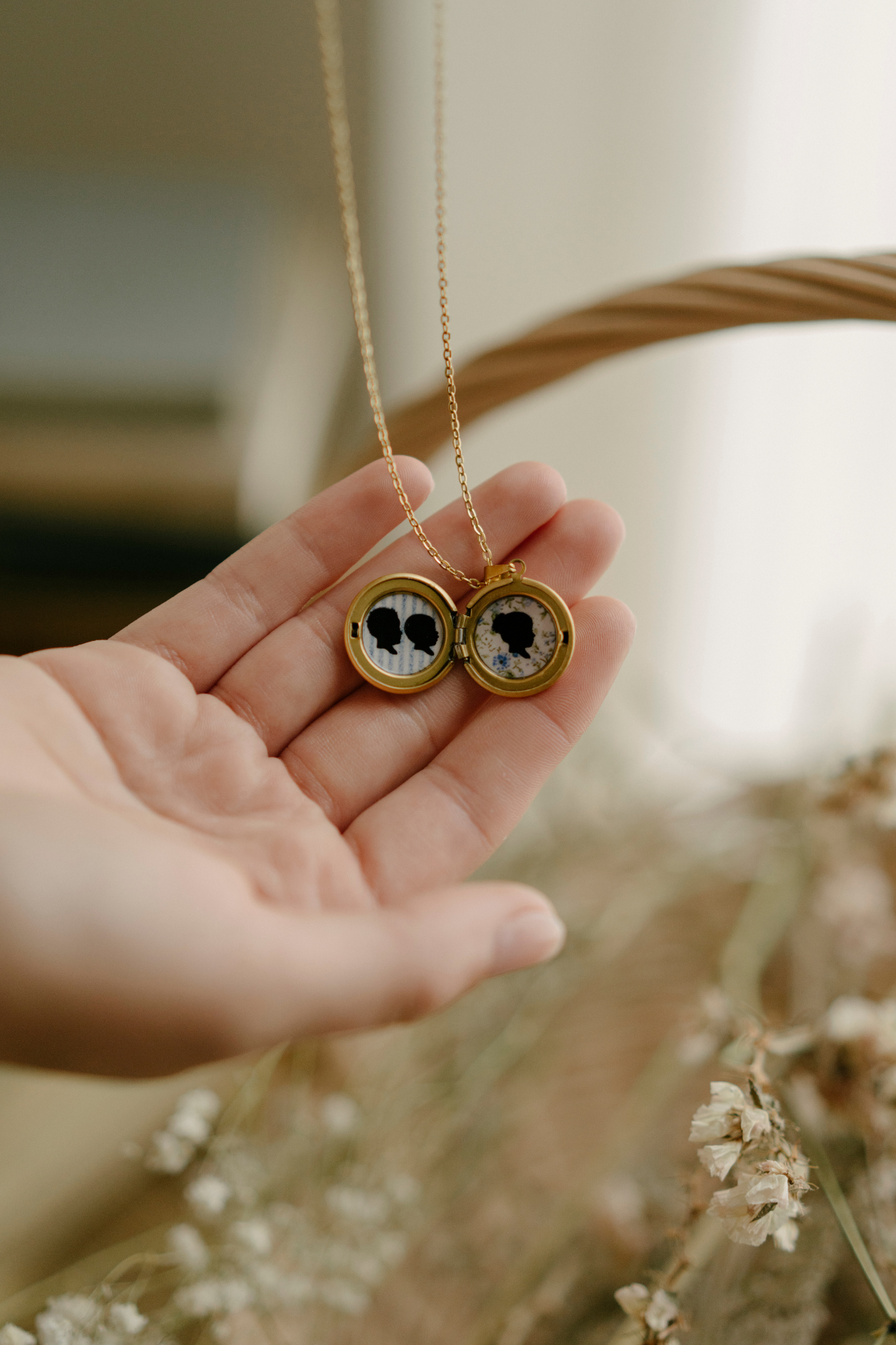 Custom Silhouette Locket Necklace