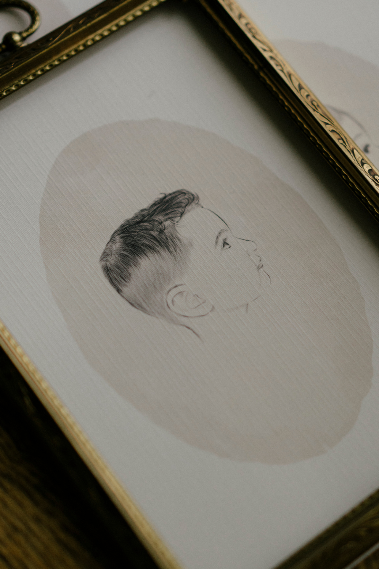 Custom Fine Art Silhouette Portrait on Linen Paper