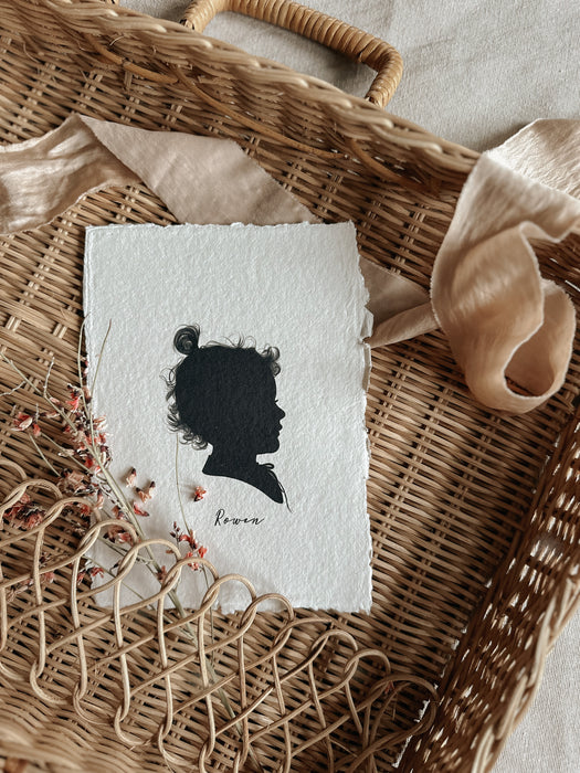 Handmade Paper Silhouette Print