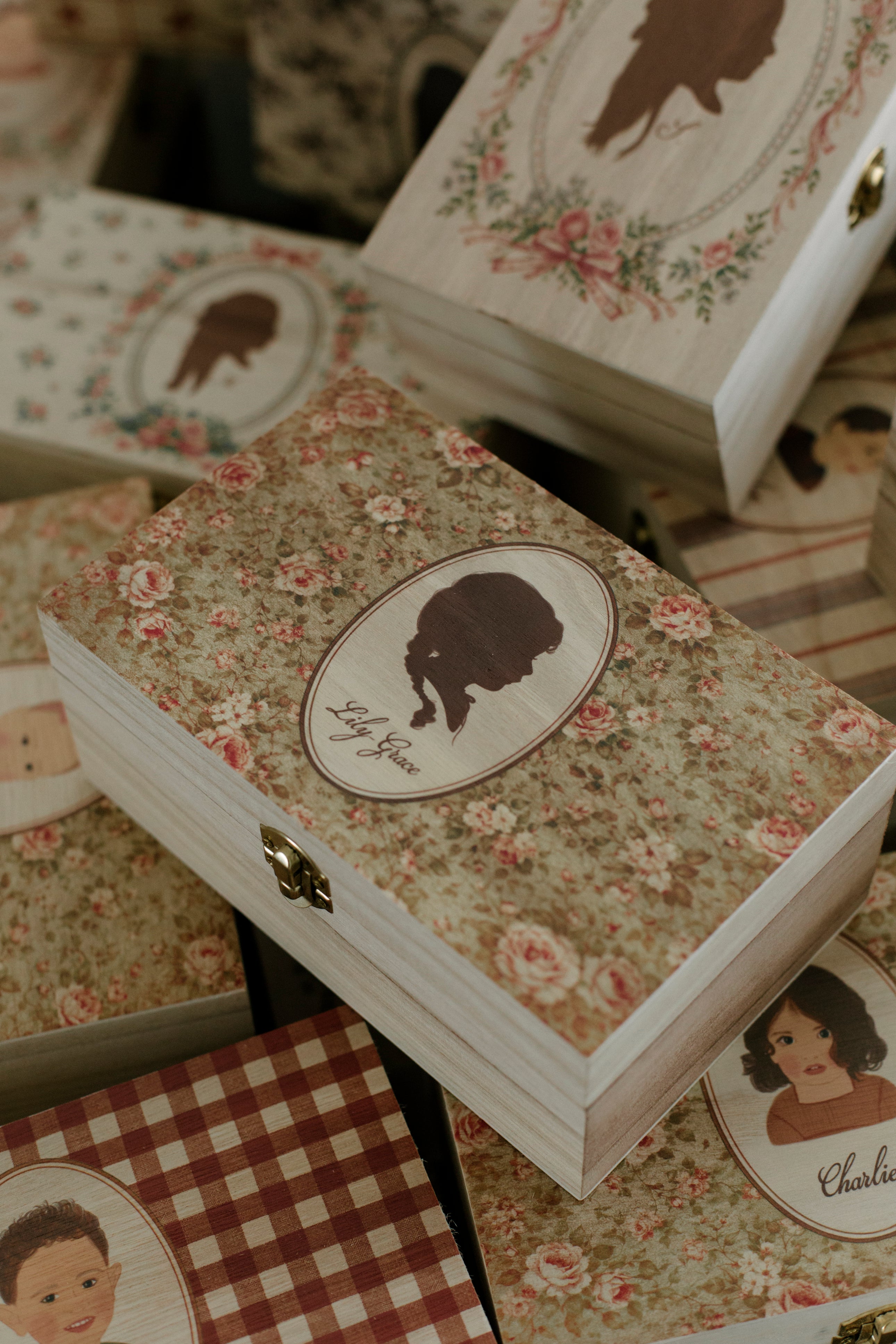 Silhouette Keepsake Box + Print  - Hand Drawn Artwork