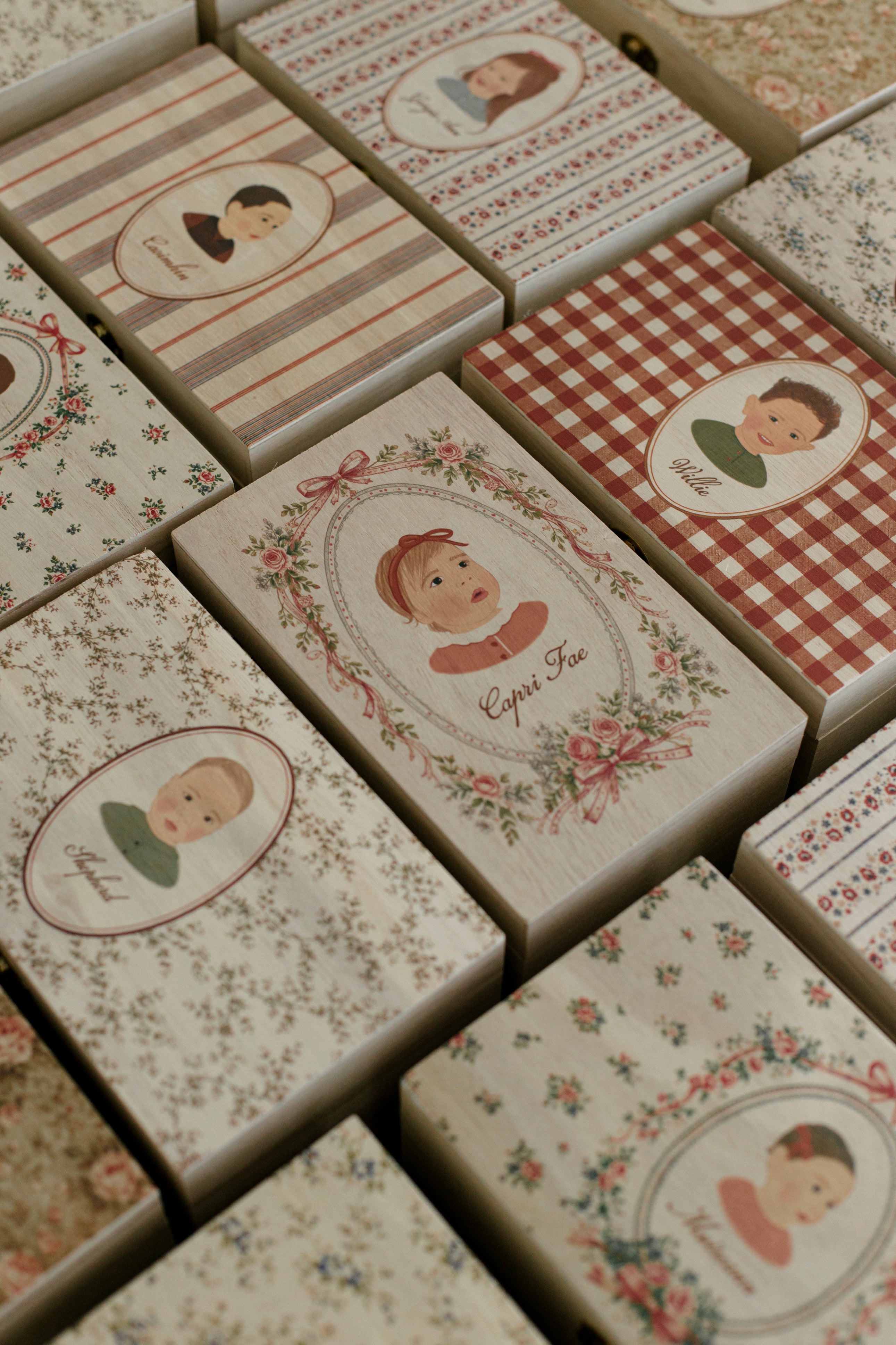 Petite Portrait Keepsake Box + Print - Hand Drawn Artwork